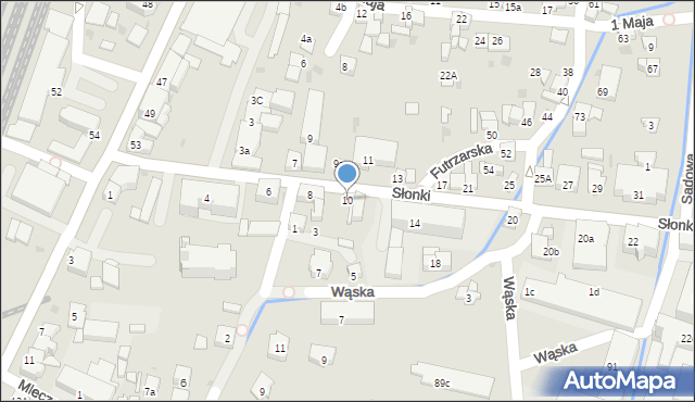 Żywiec, Słonki Stanisława, ks. prał., 10, mapa Żywiec