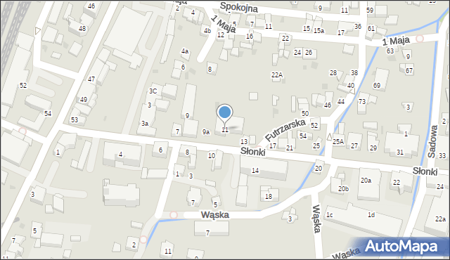 Żywiec, Słonki Stanisława, ks. prał., 11, mapa Żywiec