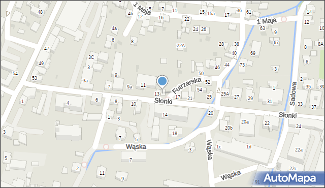 Żywiec, Słonki Stanisława, ks. prał., 15, mapa Żywiec