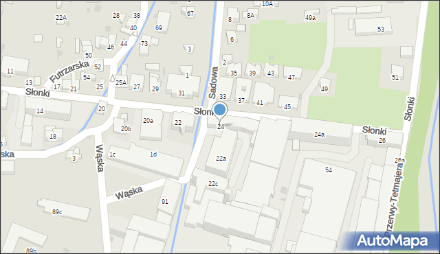 Żywiec, Słonki Stanisława, ks. prał., 24, mapa Żywiec