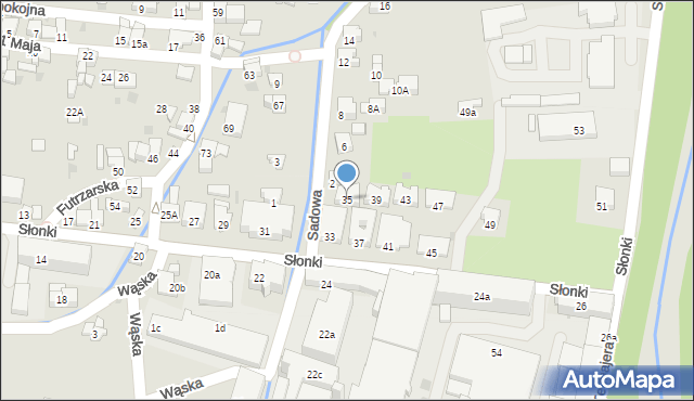 Żywiec, Słonki Stanisława, ks. prał., 35, mapa Żywiec