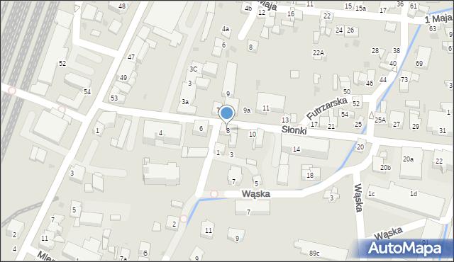 Żywiec, Słonki Stanisława, ks. prał., 8, mapa Żywiec
