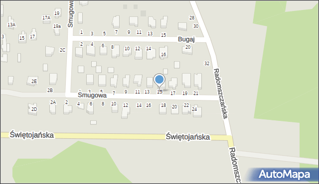 Bełchatów, Smugowa, 15, mapa Bełchatów