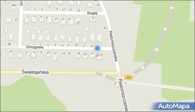 Bełchatów, Smugowa, 24, mapa Bełchatów