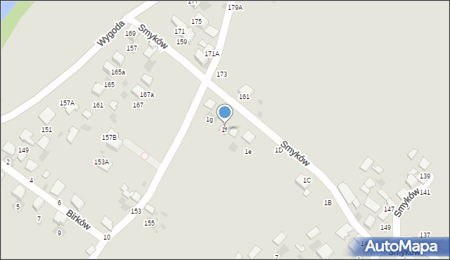 Bochnia, Smyków, 1f, mapa Bochni