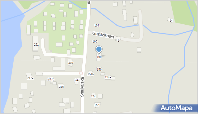 Bydgoszcz, Smukalska, 158, mapa Bydgoszczy