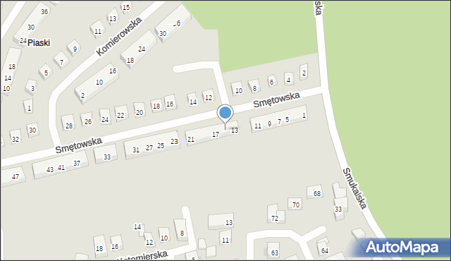 Bydgoszcz, Smętowska, 15, mapa Bydgoszczy