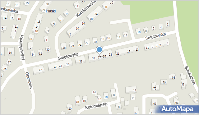 Bydgoszcz, Smętowska, 27, mapa Bydgoszczy