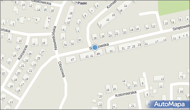 Bydgoszcz, Smętowska, 39, mapa Bydgoszczy