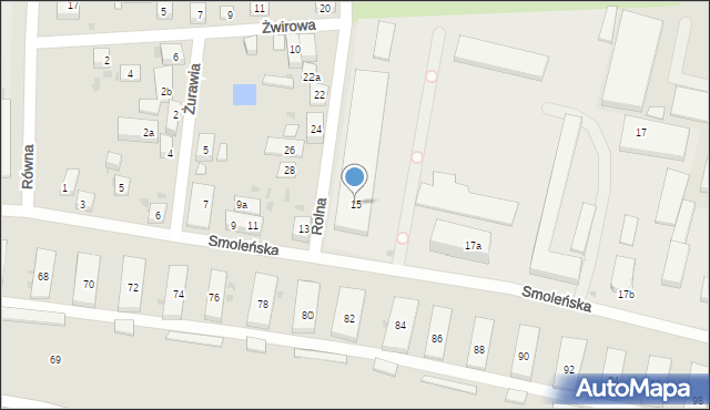 Bydgoszcz, Smoleńska, 15, mapa Bydgoszczy