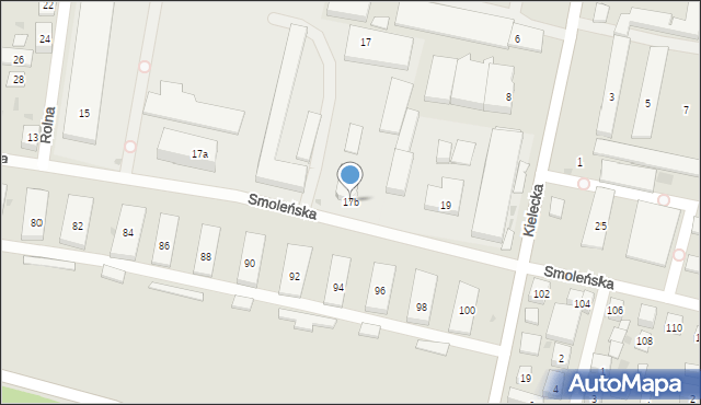 Bydgoszcz, Smoleńska, 17b, mapa Bydgoszczy