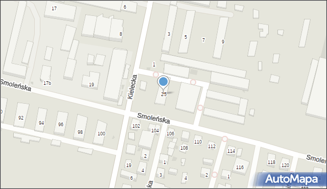 Bydgoszcz, Smoleńska, 25, mapa Bydgoszczy
