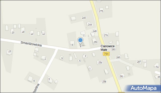 Cianowice, Smardzowicka, 4, mapa Cianowice