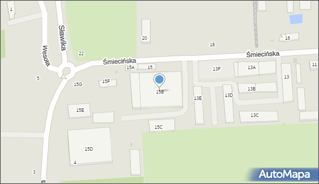 Ciechanów, Śmiecińska, 15B, mapa Ciechanów