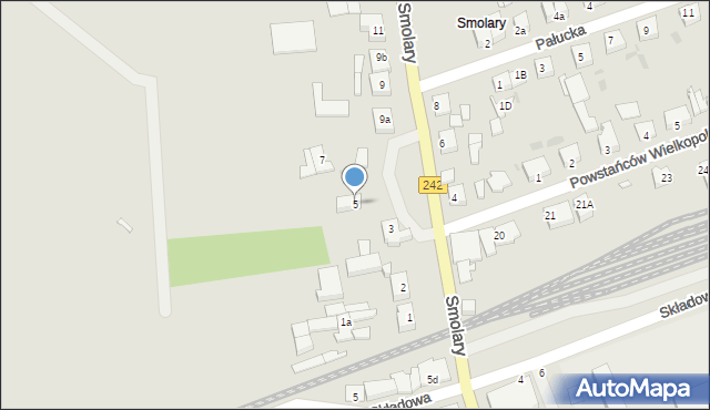 Gołańcz, Smolary, 5, mapa Gołańcz