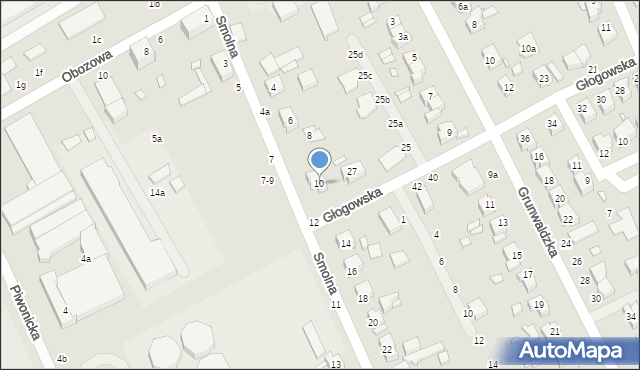 Kalisz, Smolna, 10, mapa Kalisza