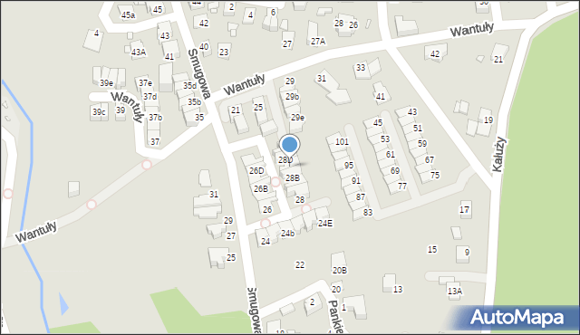 Katowice, Smugowa, 28C, mapa Katowic