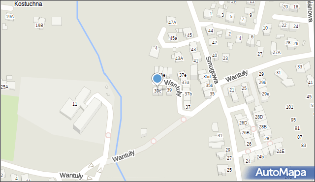 Katowice, Smugowa, 39c, mapa Katowic