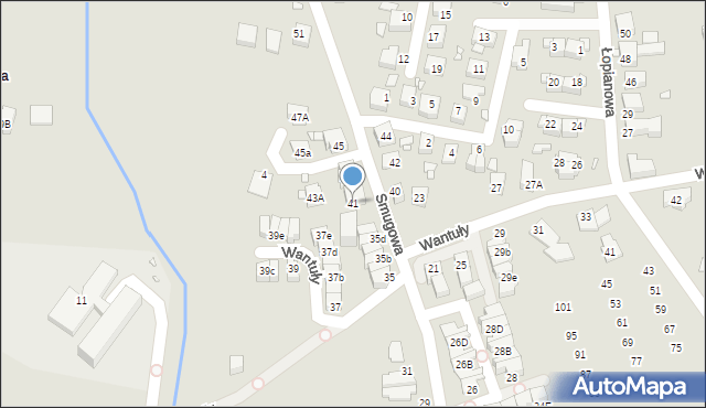 Katowice, Smugowa, 41, mapa Katowic
