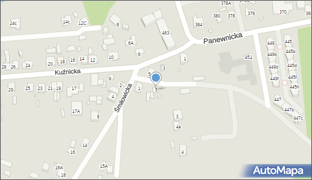 Katowice, Śmiłowicka, 3, mapa Katowic