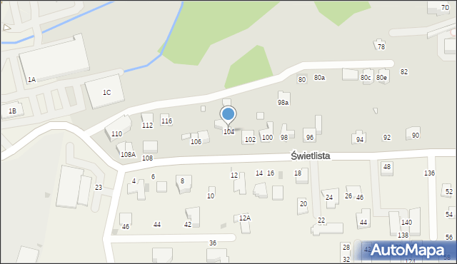 Kraków, Smoleńskiego Jerzego, 104, mapa Krakowa