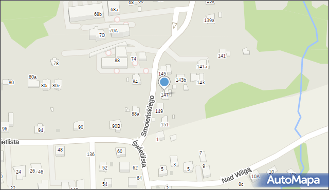 Kraków, Smoleńskiego Jerzego, 147, mapa Krakowa