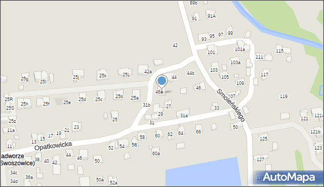 Kraków, Smoleńskiego Jerzego, 46a, mapa Krakowa