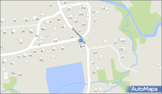 Kraków, Smoleńskiego Jerzego, 50, mapa Krakowa