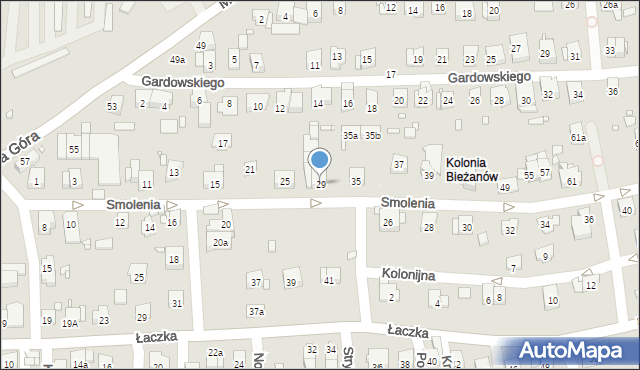 Kraków, Smolenia Jana, 29, mapa Krakowa