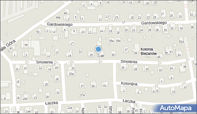 Kraków, Smolenia Jana, 31, mapa Krakowa