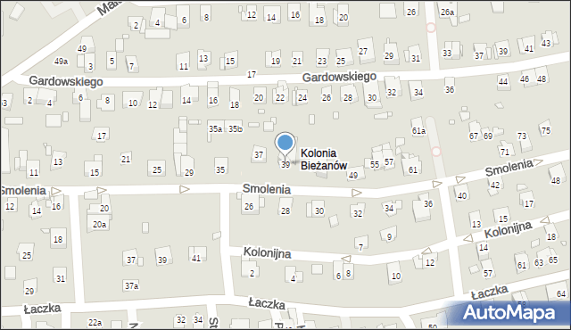 Kraków, Smolenia Jana, 39, mapa Krakowa