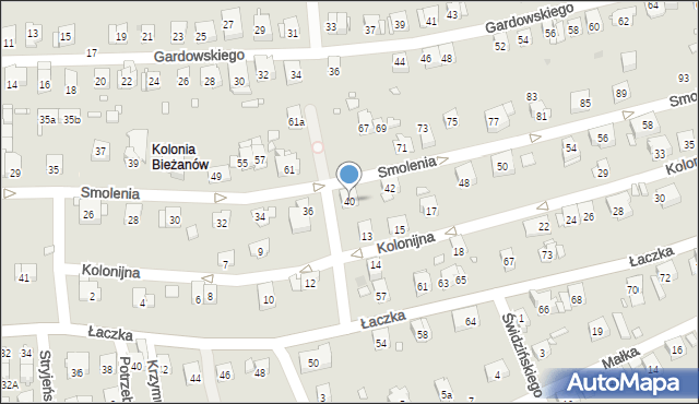 Kraków, Smolenia Jana, 40, mapa Krakowa