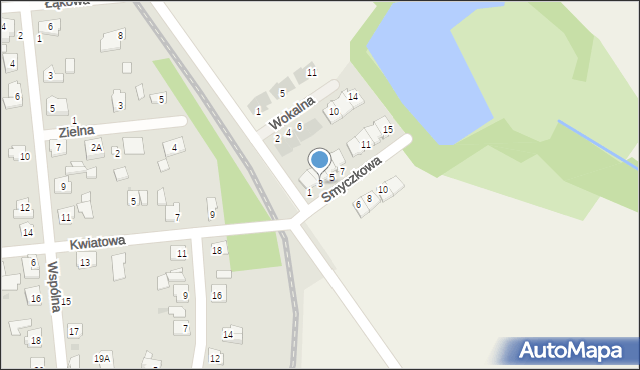 Krobów, Smyczkowa, 3, mapa Krobów