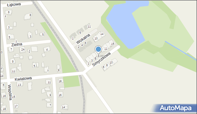 Krobów, Smyczkowa, 7, mapa Krobów