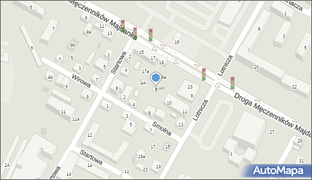 Lublin, Smolna, 6, mapa Lublina