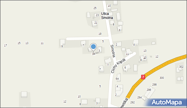 Michałowice, Smolna, 3A, mapa Michałowice