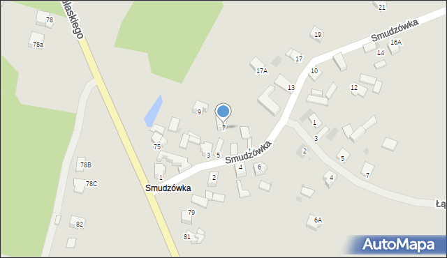 Myszków, Smudzówka, 7, mapa Myszków