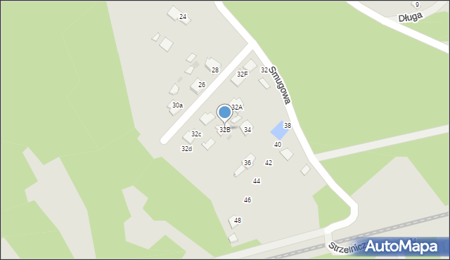 Nowa Dęba, Smugowa, 32B, mapa Nowa Dęba