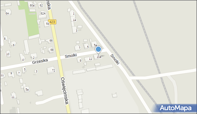 Opole, Smolki Emanuela, 11a, mapa Opola