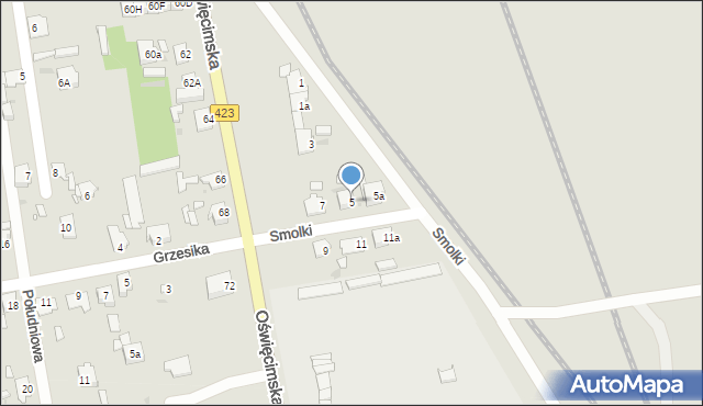 Opole, Smolki Emanuela, 5, mapa Opola