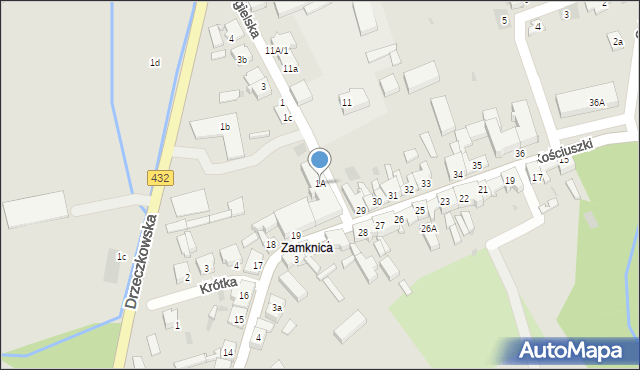 Osieczna, Śmigielska, 1A, mapa Osieczna