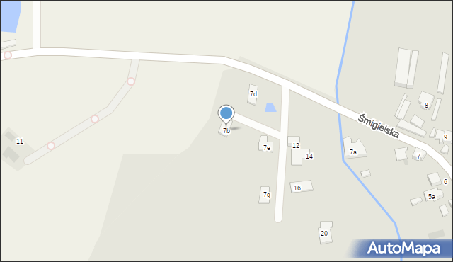 Osieczna, Śmigielska, 7b, mapa Osieczna