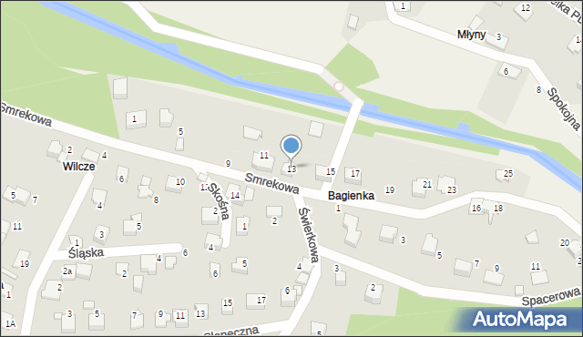 Porąbka, Smrekowa, 13, mapa Porąbka