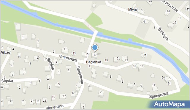 Porąbka, Smrekowa, 17, mapa Porąbka