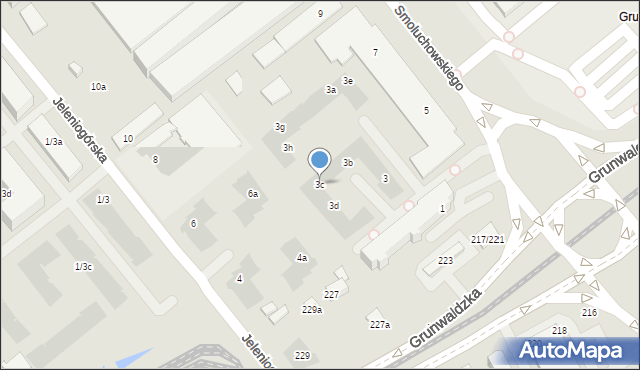 Poznań, Smoluchowskiego Mariana, 3c, mapa Poznania