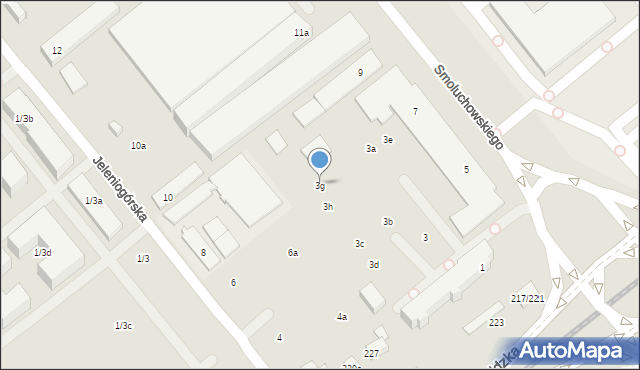 Poznań, Smoluchowskiego Mariana, 3g, mapa Poznania