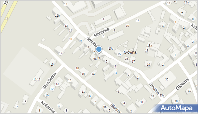 Poznań, Smolna, 6, mapa Poznania