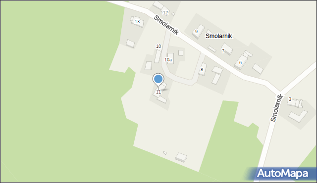 Rogalice, Smolarnik, 11, mapa Rogalice