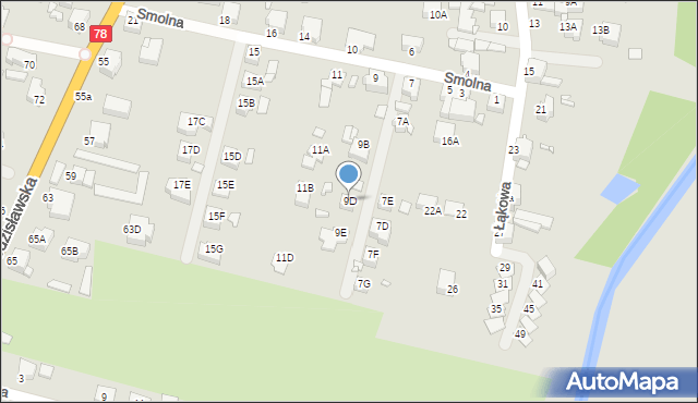 Rybnik, Smolna, 9D, mapa Rybnika