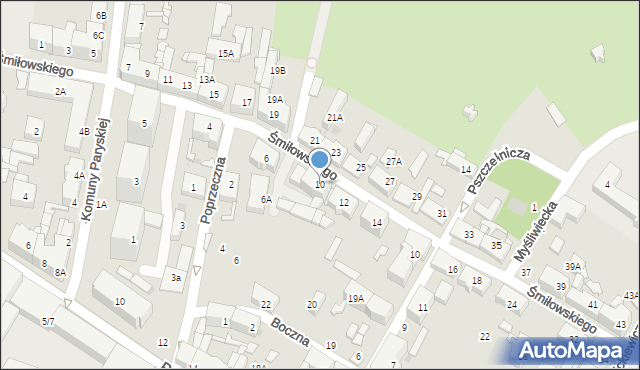 Siemianowice Śląskie, Śmiłowskiego Pawła, 10, mapa Siemianowice Śląskie